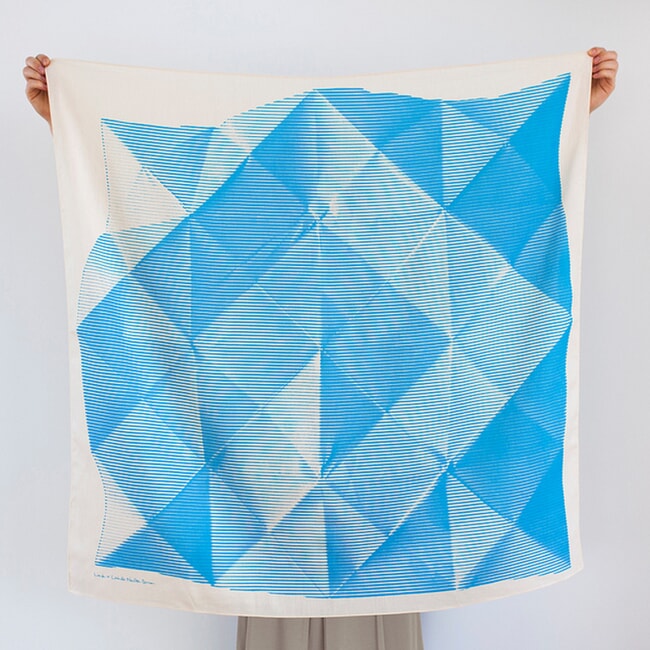 Furoshiki Folded Paper Blue