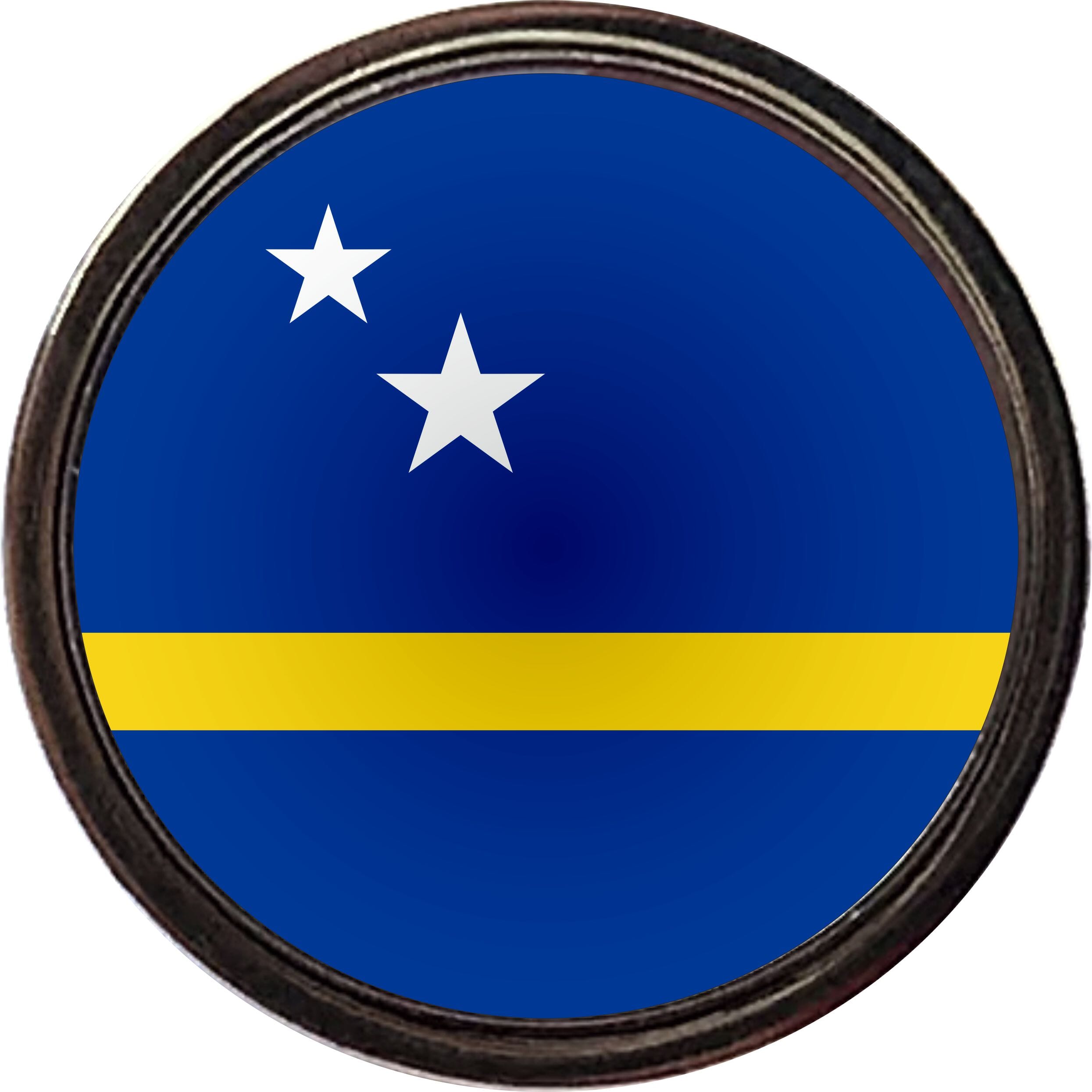 Flaggen Pin Cura&ccedil;ao RUND mit Verschluss | &Oslash; 1.6 cm - Bild 1