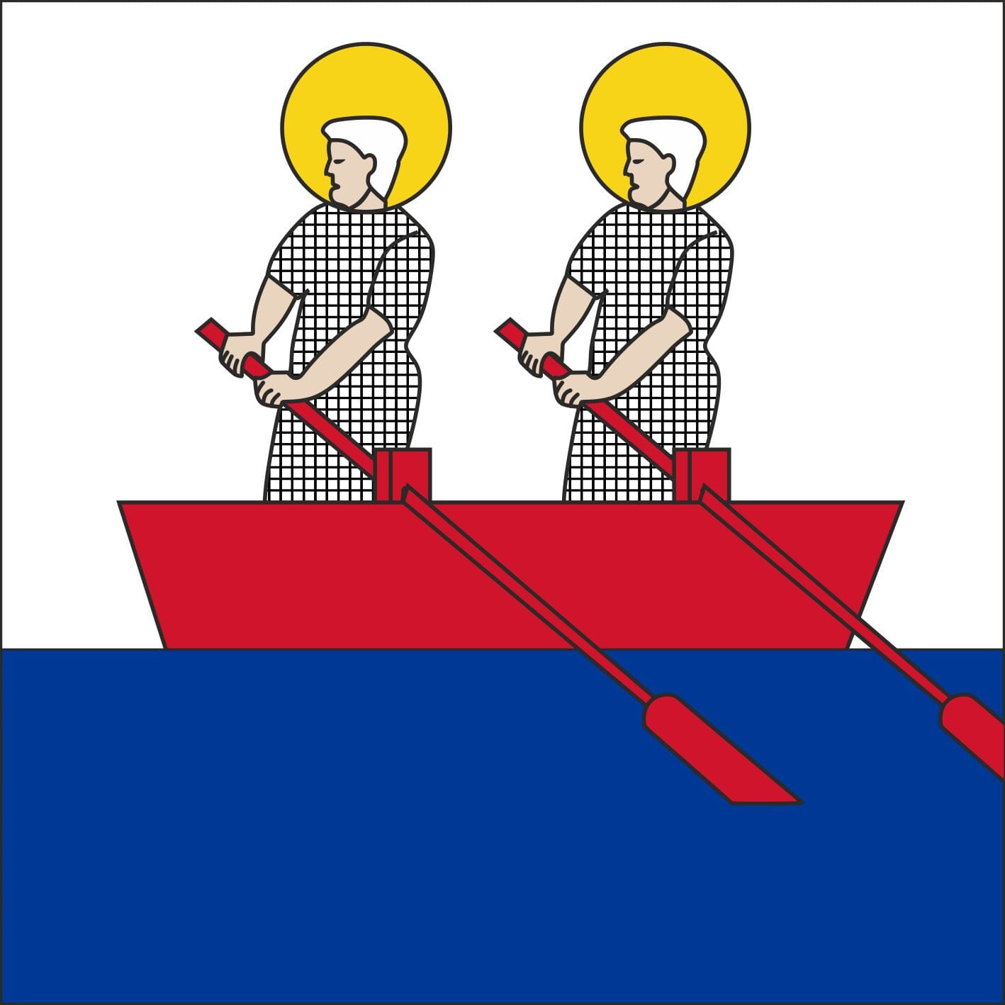 Fahne Gemeinde 6315 Ober&auml;geri (ZG) | 30 x 30 cm und ZG&ouml;sser - Bild 1