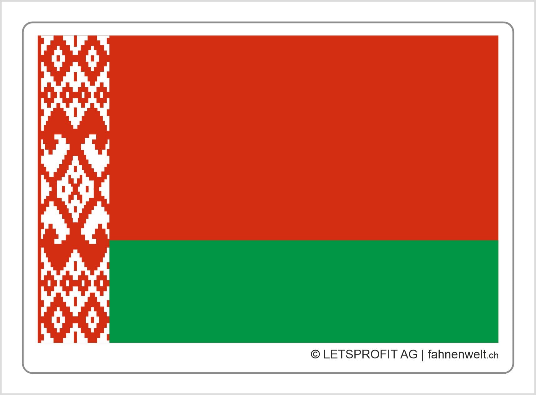 Aufkleber Belarus / Weissrussland | 7 x 9.5 cm - Bild 1
