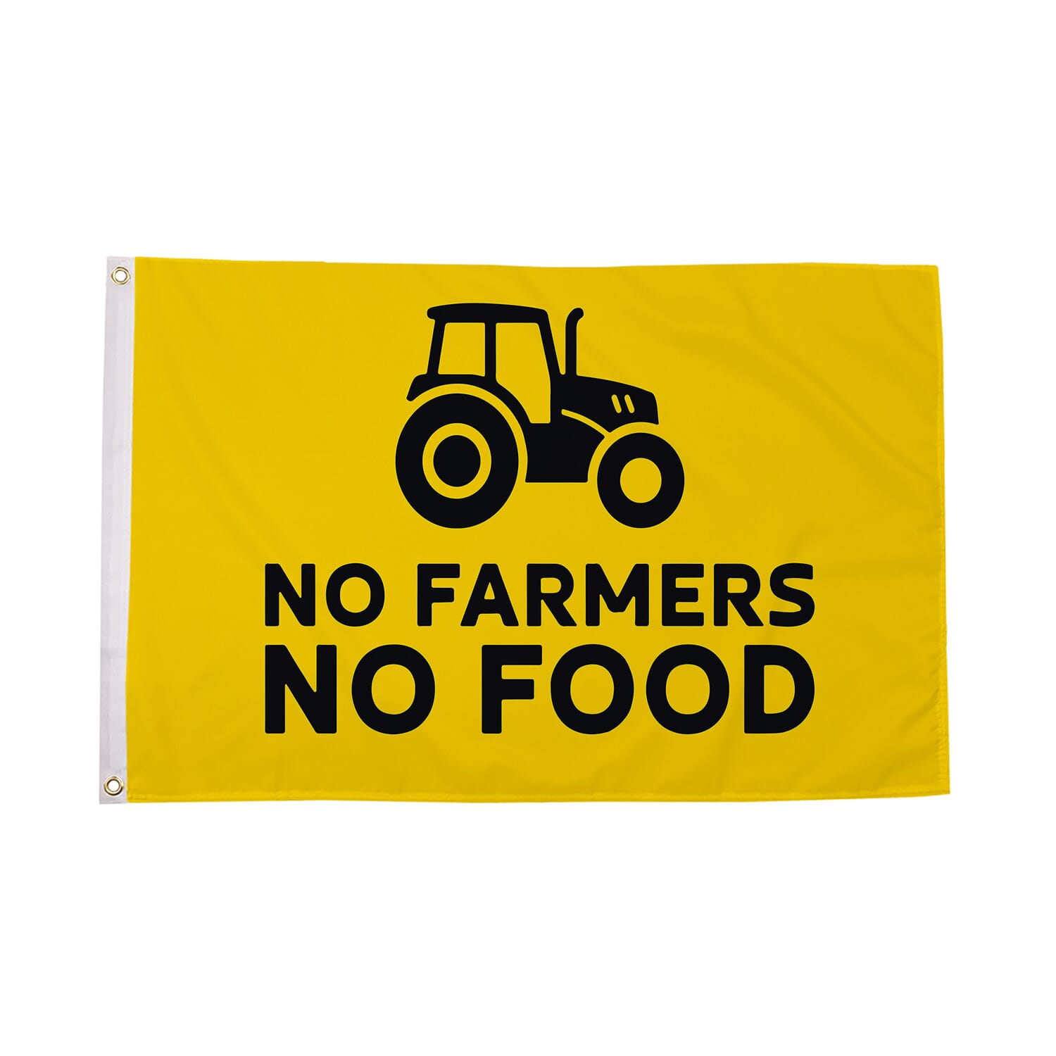 Ohne Bauern kein Essen | NO FARMERS NO FOOD Fahne aus Stoff | 90 x 150 cm - Bild 1