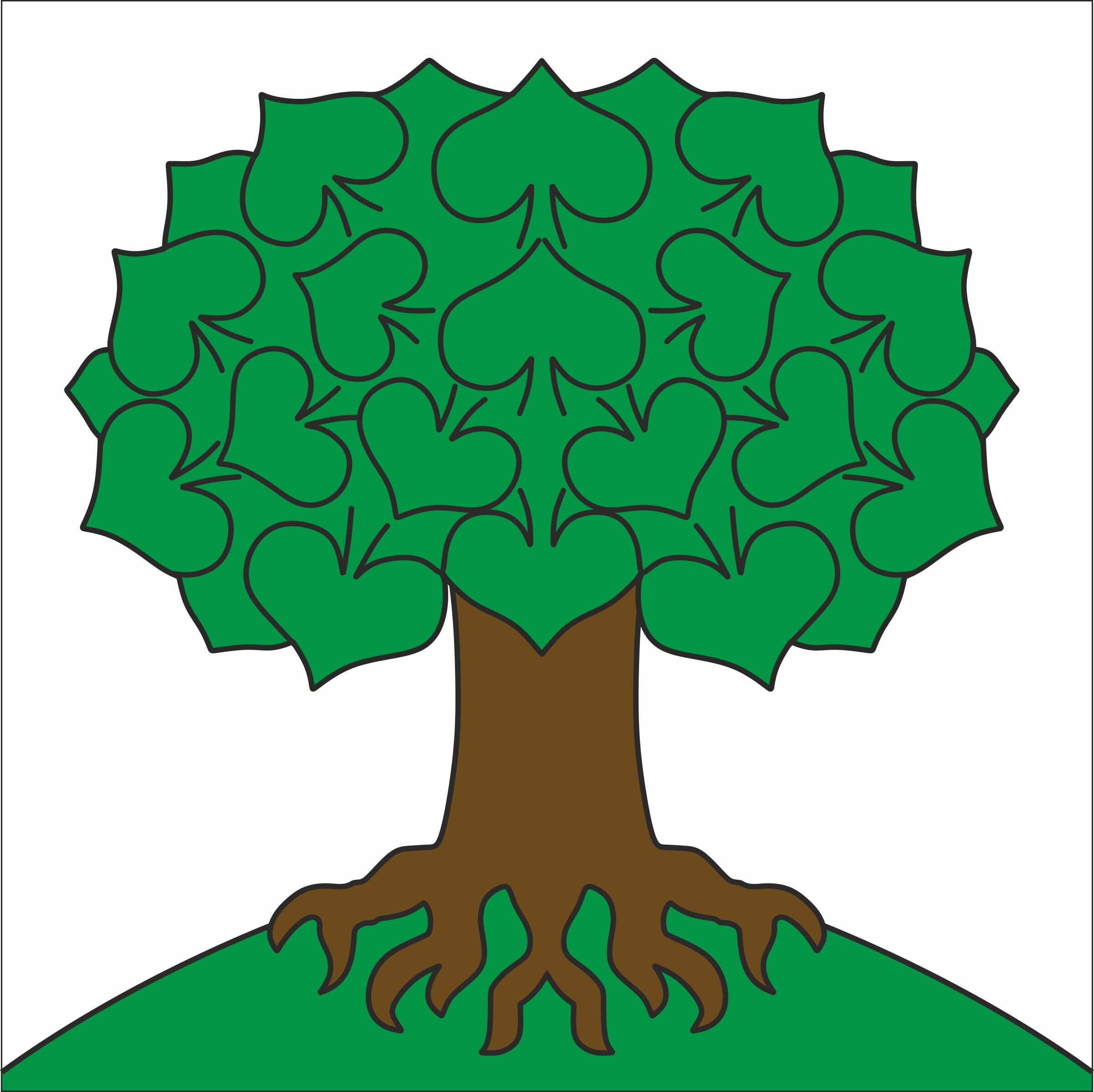 Fahne Gemeinde 5224 Linn Ehemalige Gemeinde (AG) | 30 x 30 cm und Gr&ouml;sser - Bild 1
