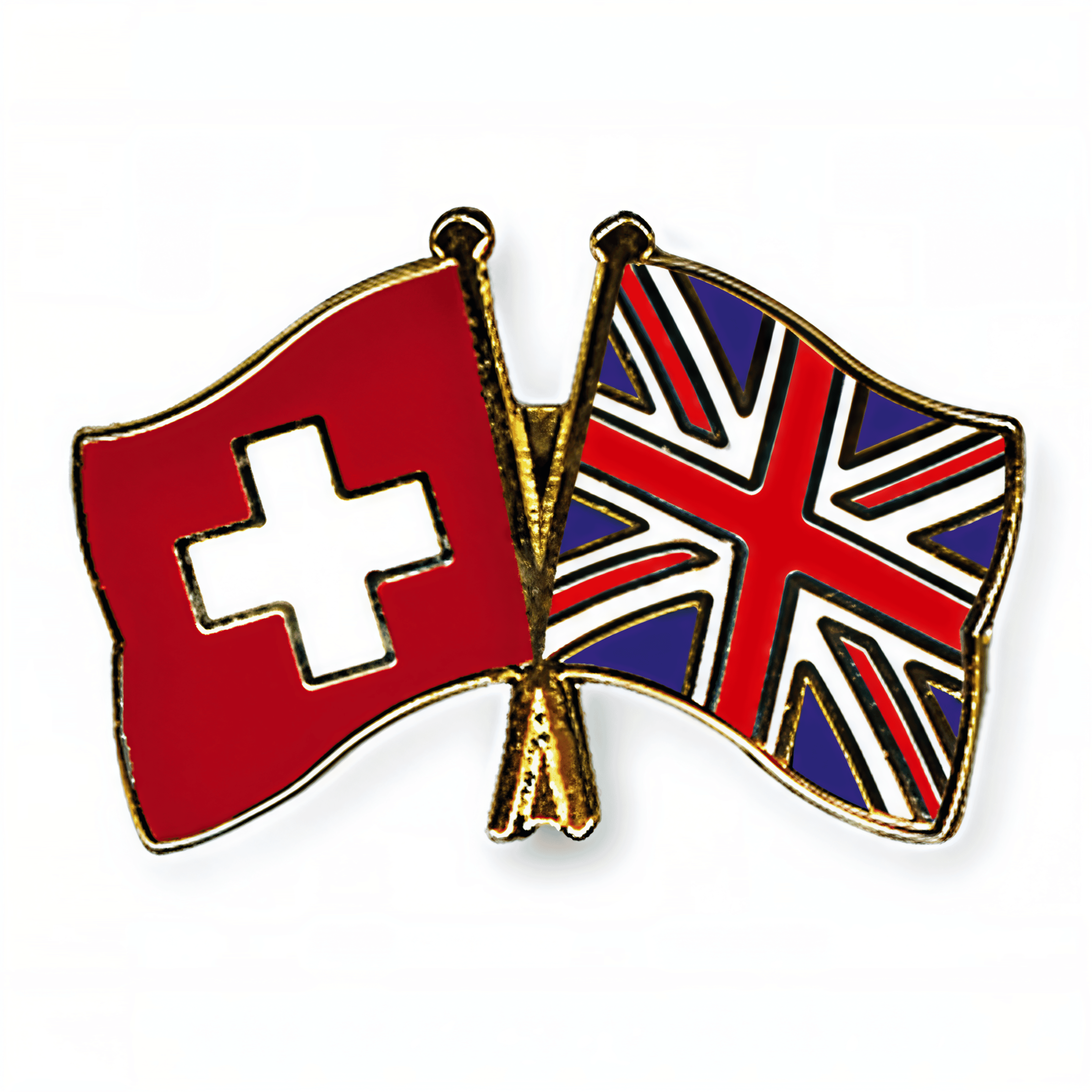 Freundschaftspin Schweiz-Grossbritannien | Gr&ouml;sse ca. 22mm - Bild 1