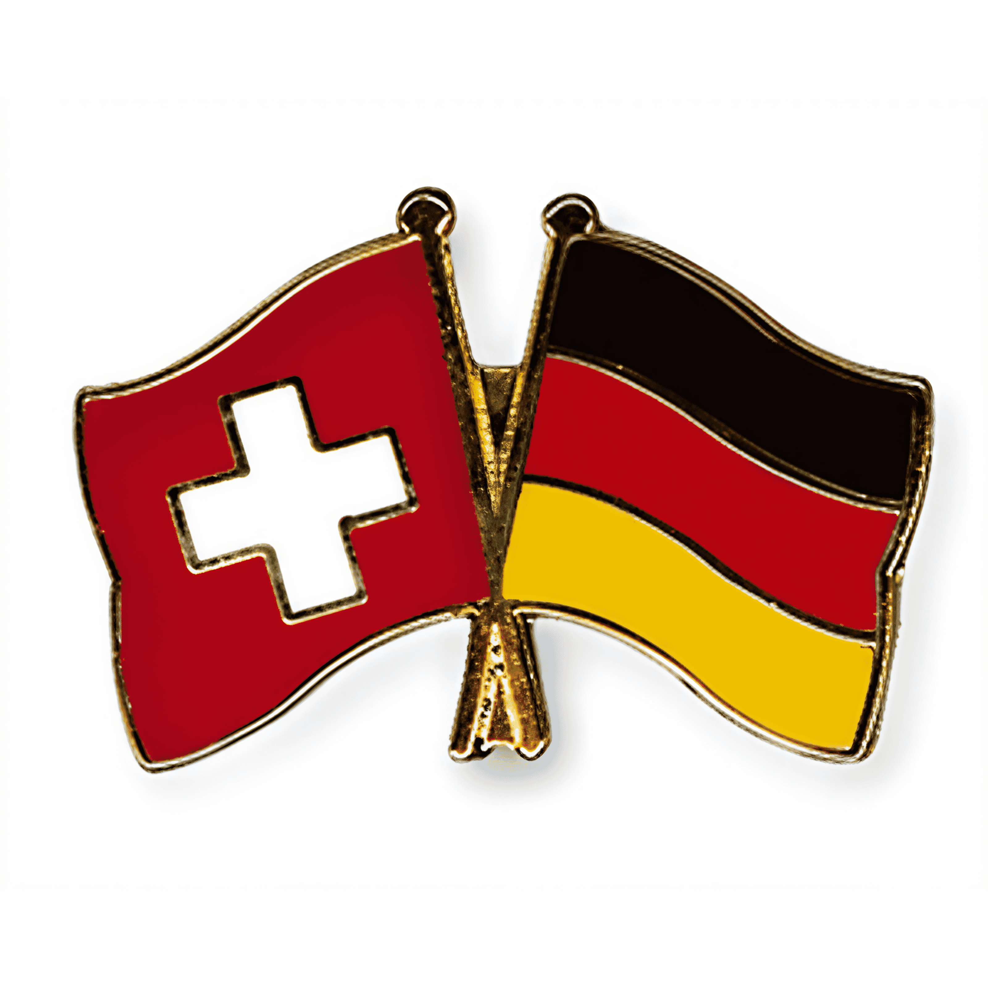 Freundschaftspin Schweiz-Deutschland | Gr&ouml;sse ca. 22mm - Bild 1