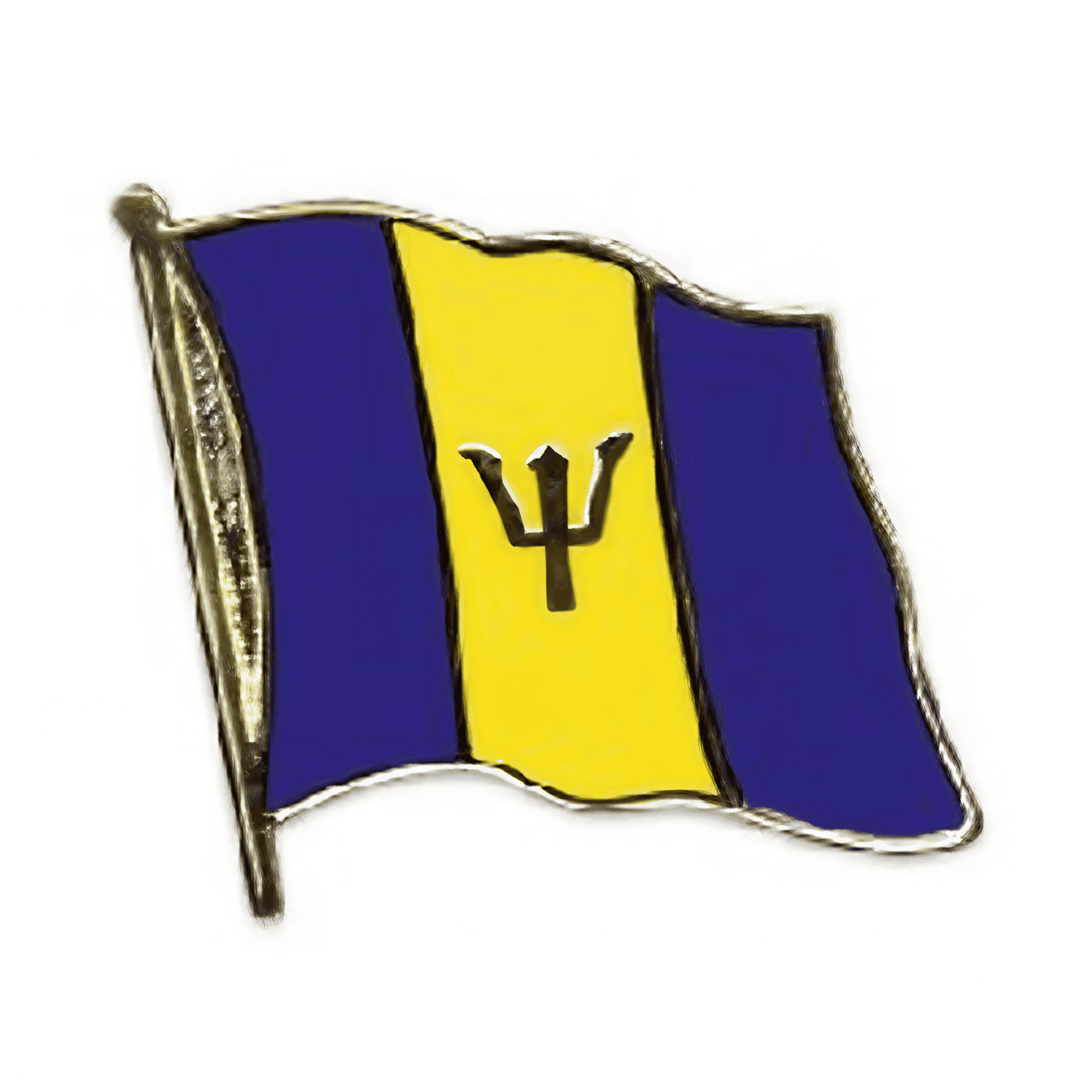 Flaggen Pin Barbados geschwungen | ca. 20 mm - Bild 1