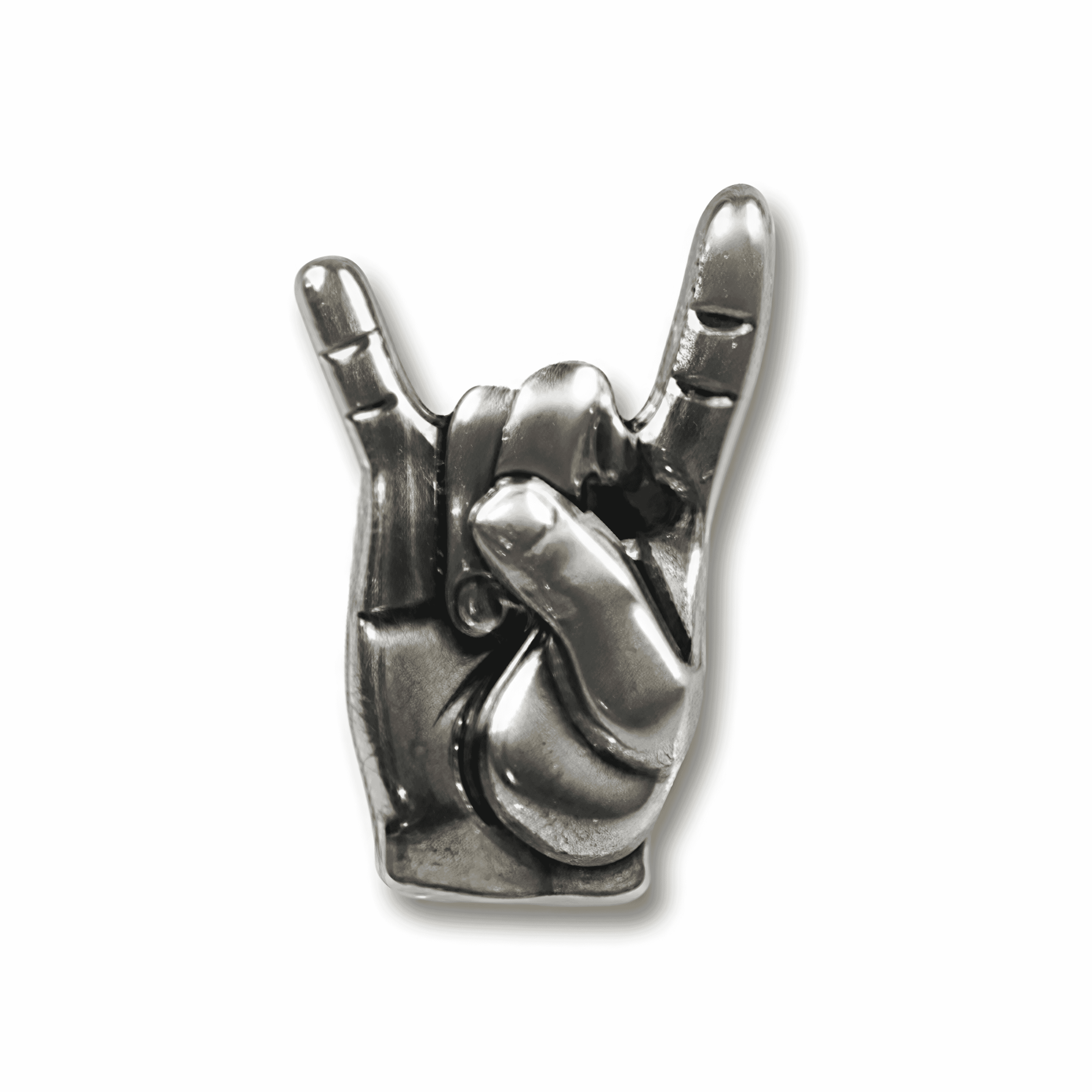 Rock-Hand Pin klein | ca. 18 x 12 mm - Bild 1