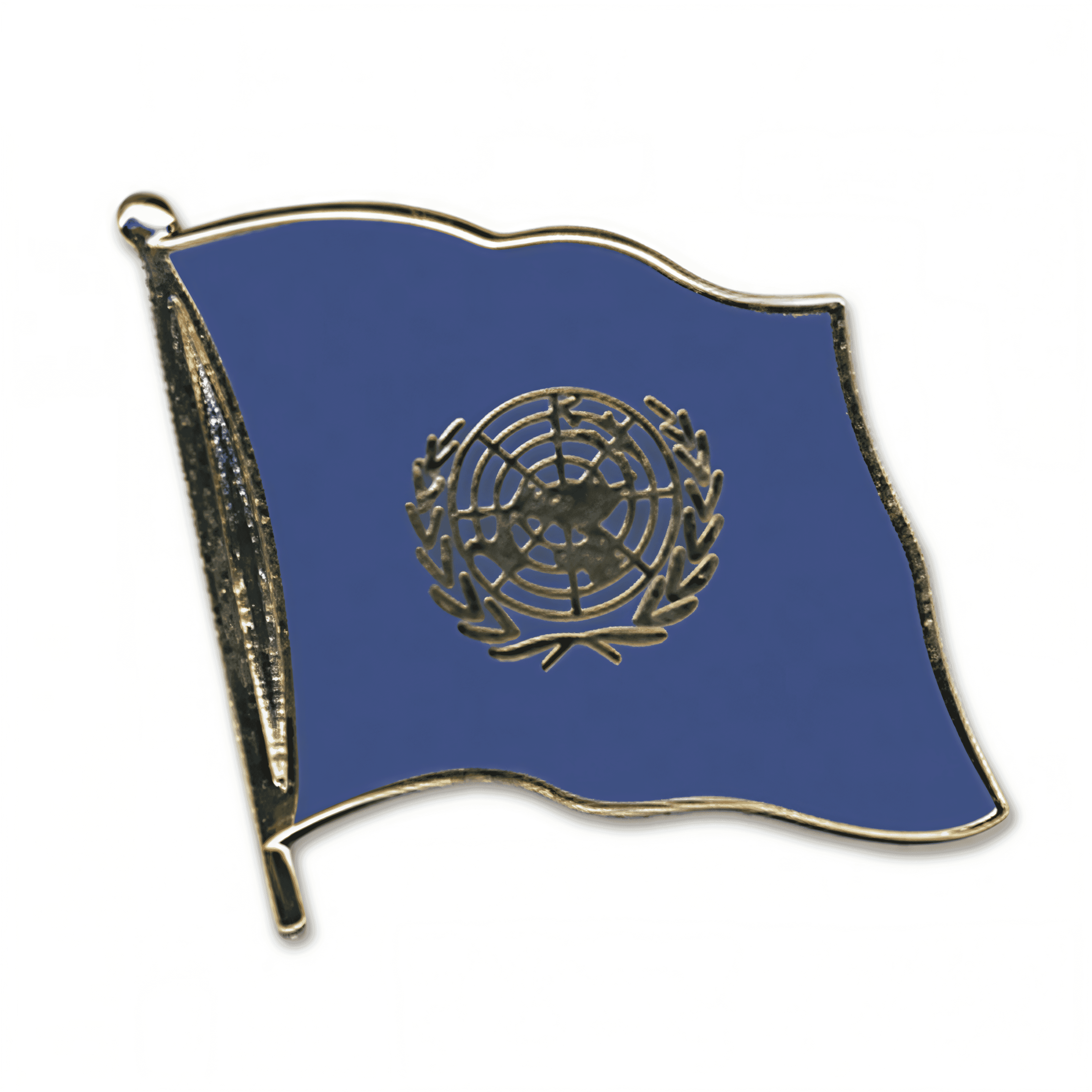 Flaggen Pin UNO, Vereinigte Nationen geschwungen | ca. 20 mm - Bild 1