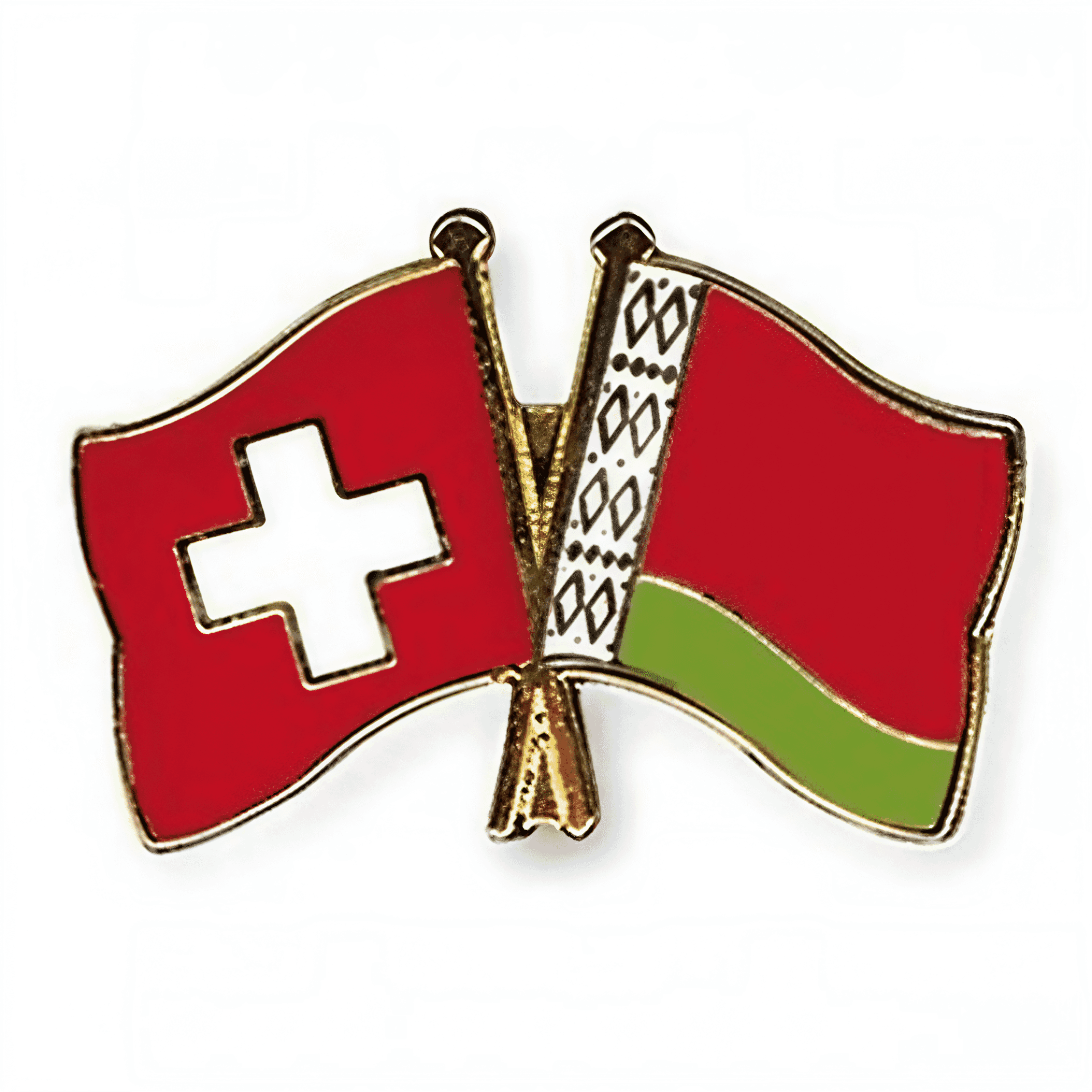 Freundschaftspin Schweiz-Belarus / Weissrussland | Gr&ouml;sse ca. 22mm - Bild 1
