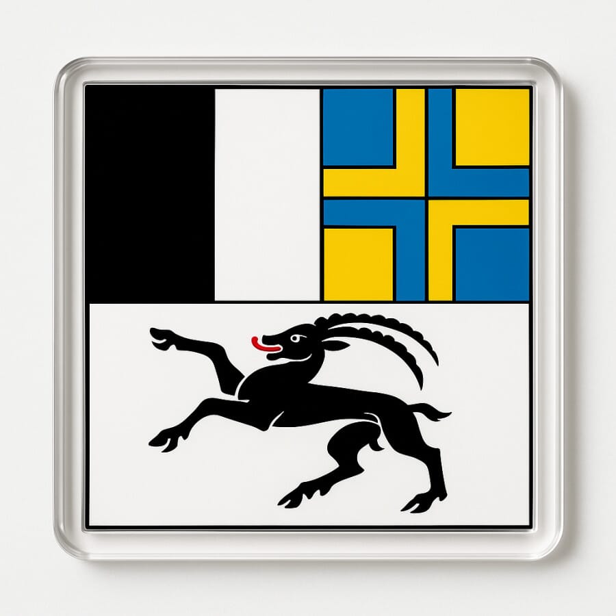 Magnet Kanton Graub&uuml;nden | 64 x 64 mm - Bild 1