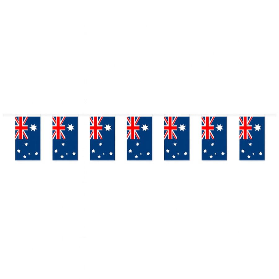 Fahnenkette Australien gedruckt aus Papier | 20 Fahnen 12 x 24 cm 5 m lang - Bild 1