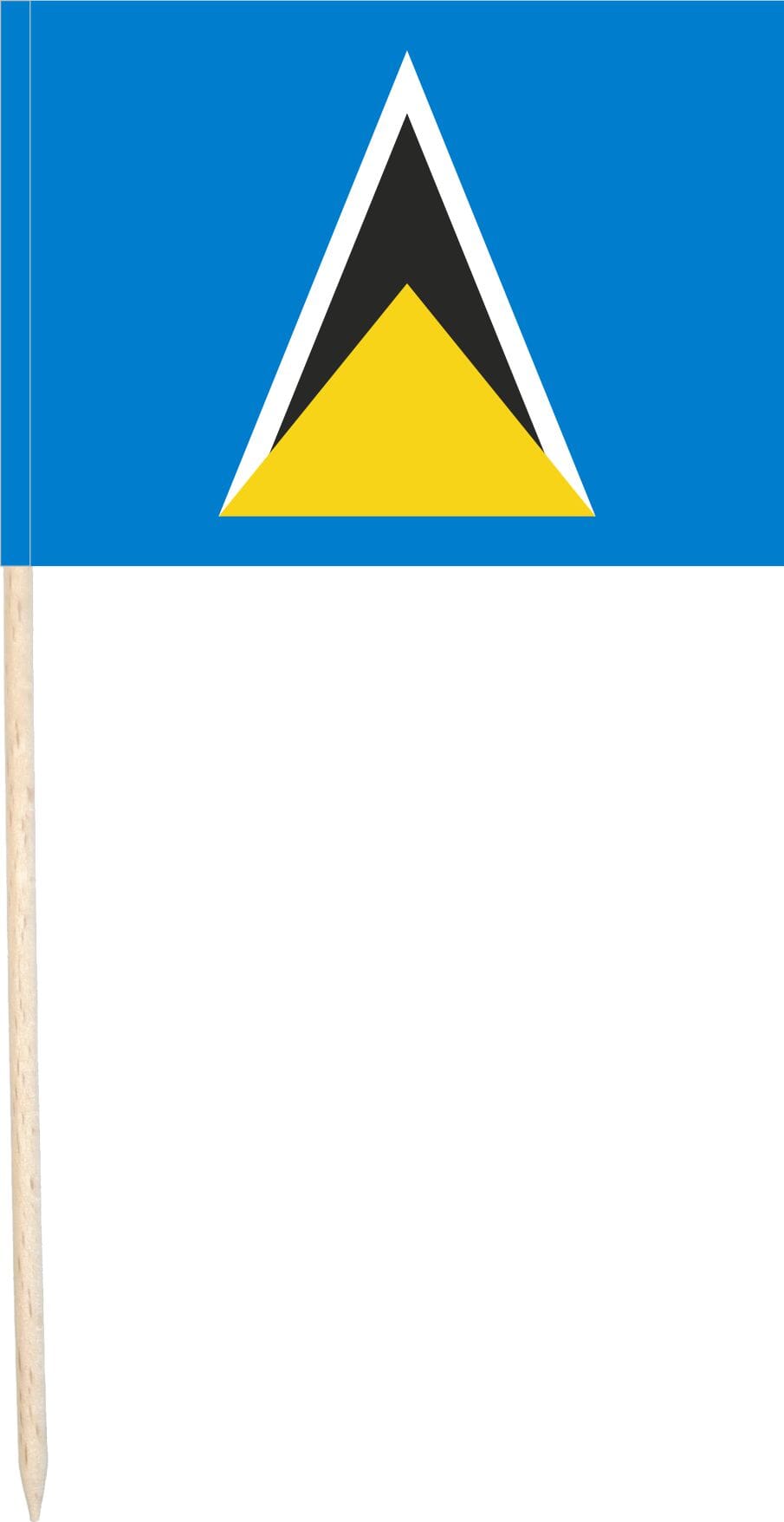 Mini-Fahnen St. Lucia Pack &agrave; 50 St&uuml;ck | 30 x 40 mm - Bild 1