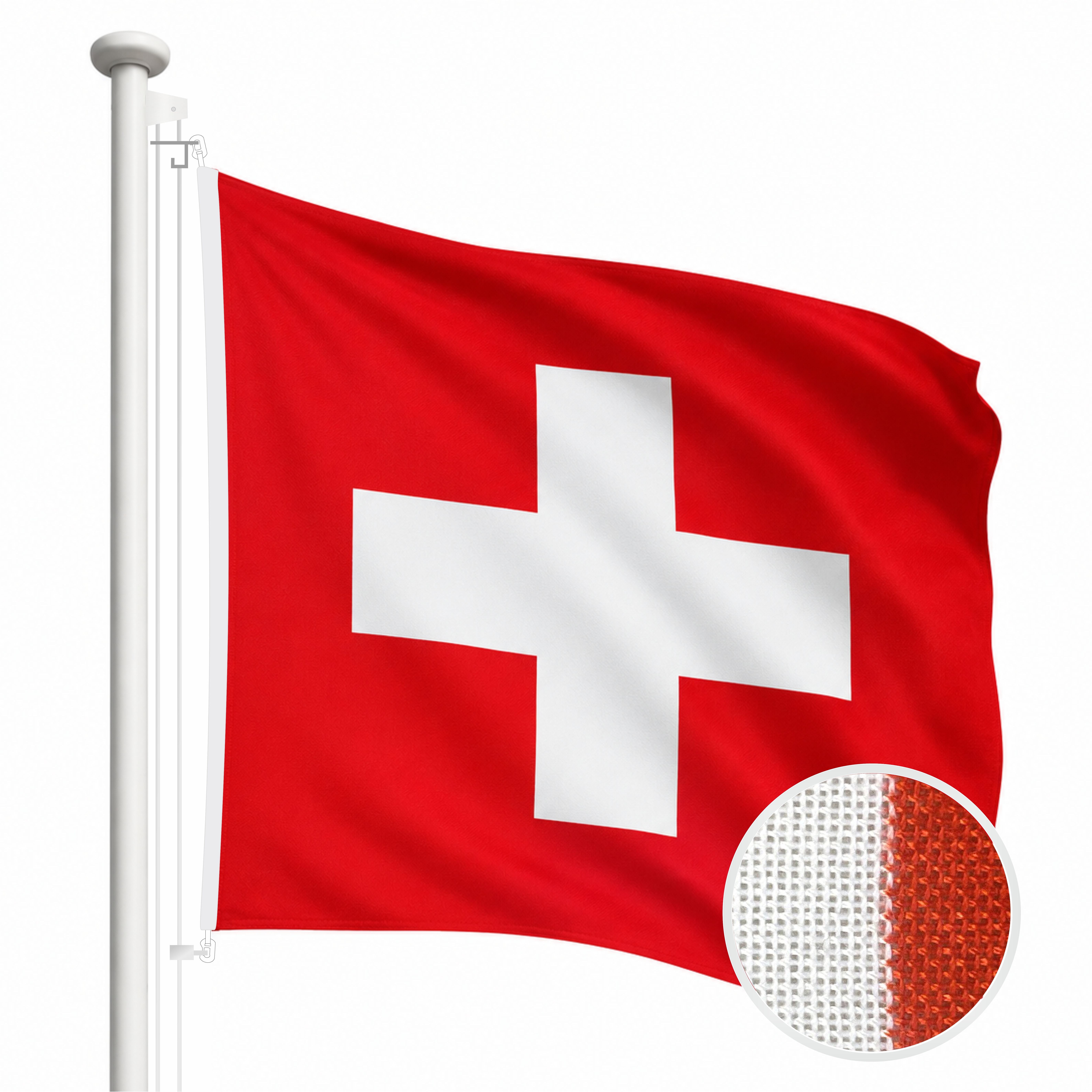 Schweizerfahne Top-Flag | 50 x 50 cm - Bild 1