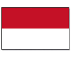 Indonesien Hissfahne gedruckt im Querformat | 90 x 150 cm - Bild 1