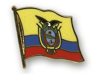 Flaggen Pin Ecuador geschwungen | ca. 20 mm - Bild 1
