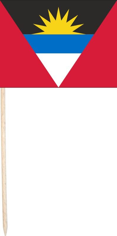 Mini-Fahnen Antigua und Barbuda Pack &agrave; 50 St&uuml;ck | 30 x 40 mm - Bild 1