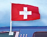 Schweiz Autofahne gedruckt im Querformat | 27 x 45 cm - Bild 1