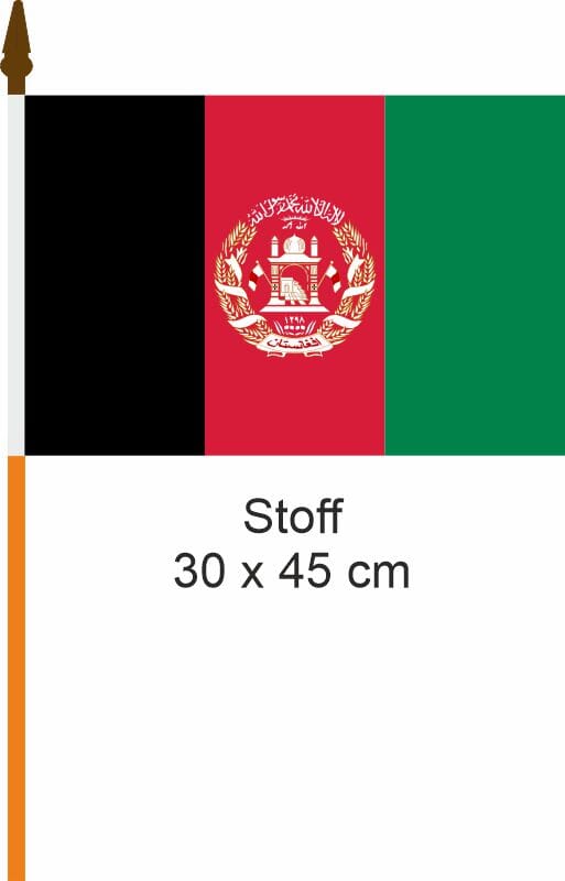 Afghanistan Fahne / Flagge am Stab | 30 x 45 cm - Bild 1