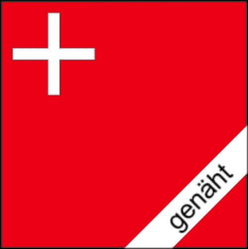 Fahne Schwyz SZ gen&auml;ht / appliziert | 150 x 150 cm - Bild 1