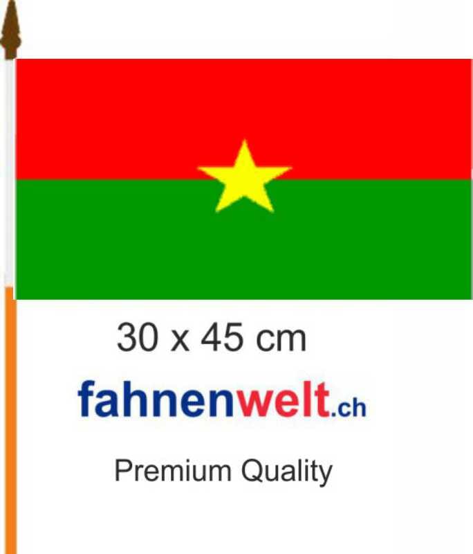Burkina Faso Fahne / Flagge am Stab | 30 x 45 cm - Bild 1