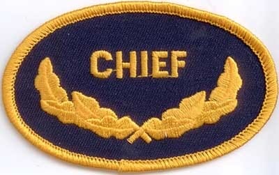 Patch Sticker zum aufb&uuml;geln Chief / Chef | 5.5 x 9 cm - Bild 1