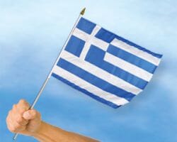 Griechenland Fahne / Flagge am Stab | 30 x 45 cm - Bild 1