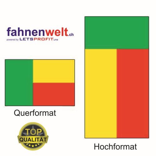 Benin Fahne aus Multi-Flag im Hoch- und Querformat | diverse Gr&ouml;ssen - Bild 1