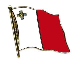 Flaggen Pin Malta geschwungen | ca. 20 mm - Bild 1