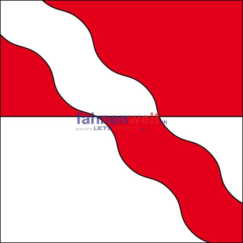 Fahne Gemeinde 9214 Kradolf-Sch&ouml;nenberg (TG) | 30 x 30 cm und Gr&ouml;sser - Bild 1