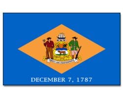 Delaware Hissfahne gedruckt im Querformat | 90 x 150 cm - Bild 1