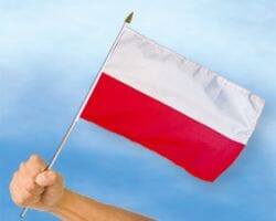Polen Fahne / Flagge am Stab | 30 x 45 cm - Bild 1