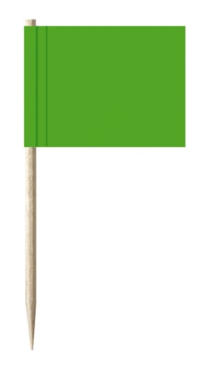 Mini-Fahnen gr&uuml;n Pack &agrave; 50 St&uuml;ck | 30 x 40 mm - Bild 1