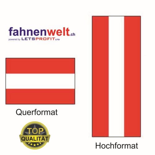 Oesterreich Fahne aus Multi-Flag im Hoch- und Querformat | diverse Gr&ouml;ssen - Bild 1