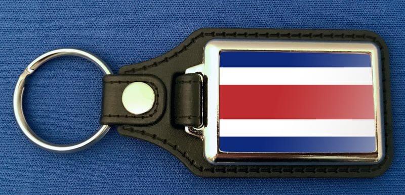 Costa Rica Schl&uuml;sselanh&auml;nger aus Metall und Kunstleder | ca. 95 X 37 mm - Bild 1