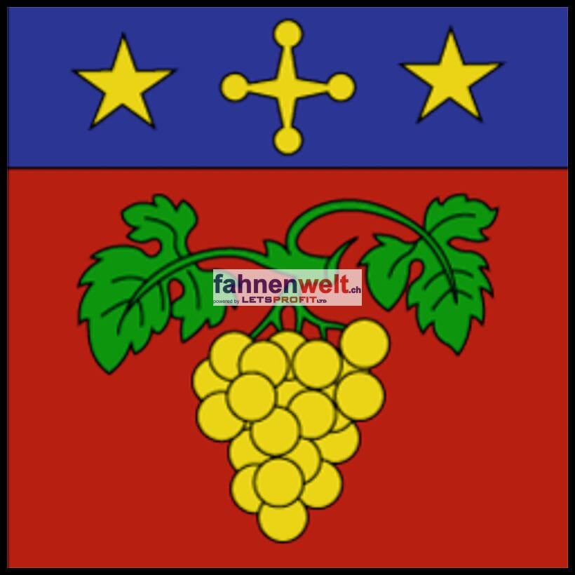 Fahne Gemeinde 1963 V&eacute;troz (VS) | 30 x 30 cm und Gr&ouml;sser - Bild 1