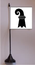 Basel Stadt BS Tisch-Fahne mit Fuss | 11 x 11 cm - Bild 1