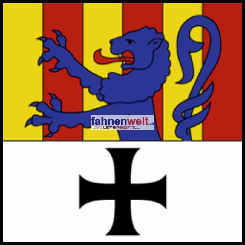 Fahne Gemeinde 1782 Lossy-Formangueires Ehemalige Gemeinde (FR) | 30 x 30 cm und Gr&ouml;sser - Bild 1
