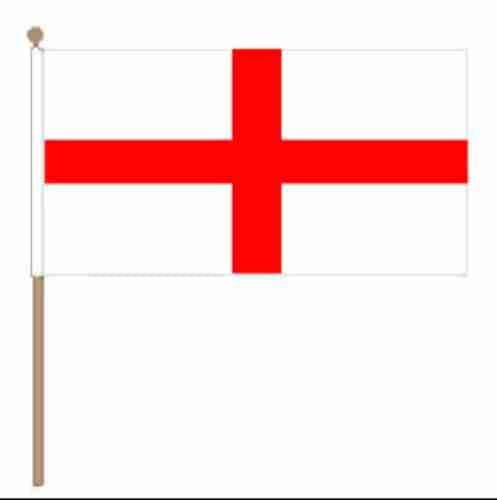 England Fahne / Flagge am Stab Pack &agrave; 4 St&uuml;ck | 15 x 22.5 cm - Bild 1