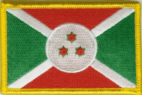 Patch Sticker zum aufb&uuml;geln Burundi | 5.5 x 9 cm - Bild 1