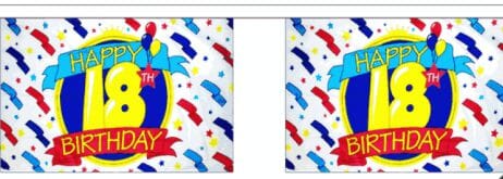 Stoff Fahnenkette Happy Birthday 18 | 30 Fahnen 15 x 25 cm 9 m lang - Bild 1