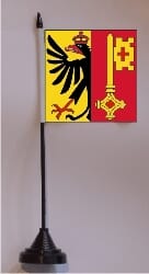 Genf GE Tisch-Fahne mit Fuss | 11 x 11 cm - Bild 1