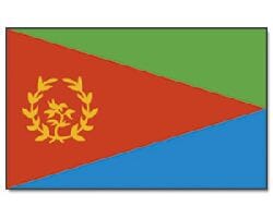 Eritrea Hissfahne gedruckt im Querformat | 90 x 150 cm - Bild 1