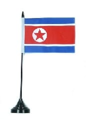 Nordkorea Tisch-Fahne mit Fuss | 10 x 15 cm - Bild 1
