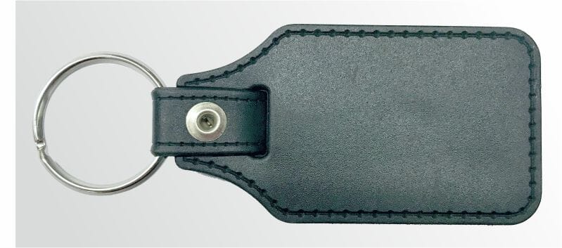 Smile / Smiley Schl&uuml;sselanh&auml;nger aus Metall und Kunstleder | ca. 95 x 37 mm - Bild 2