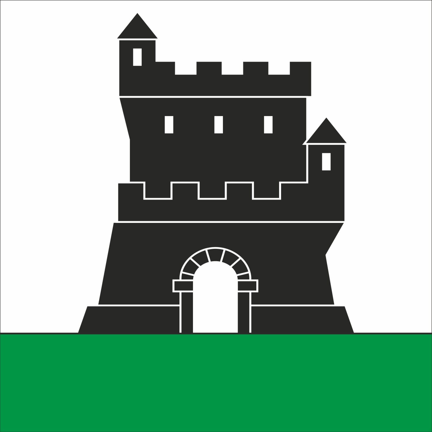 Fahne Gemeinde 2803 Bourrignon (JU) | 30 x 30 cm und Gr&ouml;sser - Bild 1