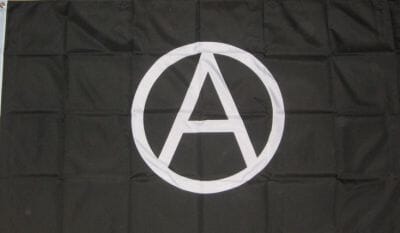 Anarchie Fahne gedruckt | 150 x 250 cm - Bild 1