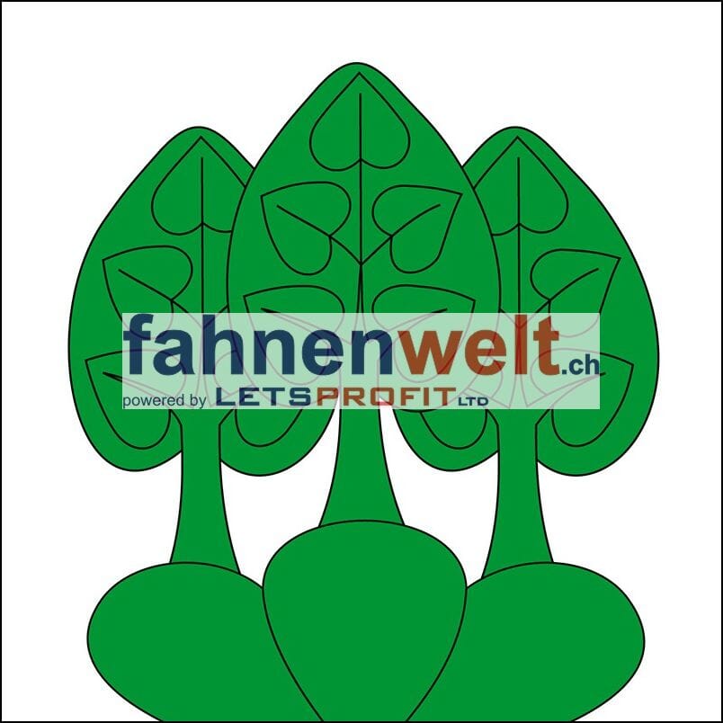 Fahne Gemeinde 4538 Oberbipp (BE) | 30 x 30 cm und Gr&ouml;sser - Bild 1