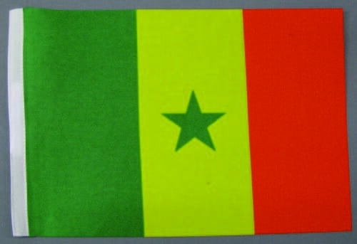 Senegal Tisch-Fahne DeLuxe ohne St&auml;nder | 15.5 x 24 cm - Bild 2
