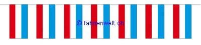 Fahnenkette Luxemburg gedruckt aus Papier | 20 Fahnen 12 x 24 cm 5 m lang - Bild 1