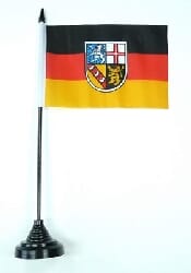 Saarland Tisch-Fahne mit Fuss | 10 x 15 cm - Bild 1