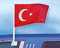 T&uuml;rkei Autofahne gedruckt im Querformat | 27 x 45 cm - Bild 1